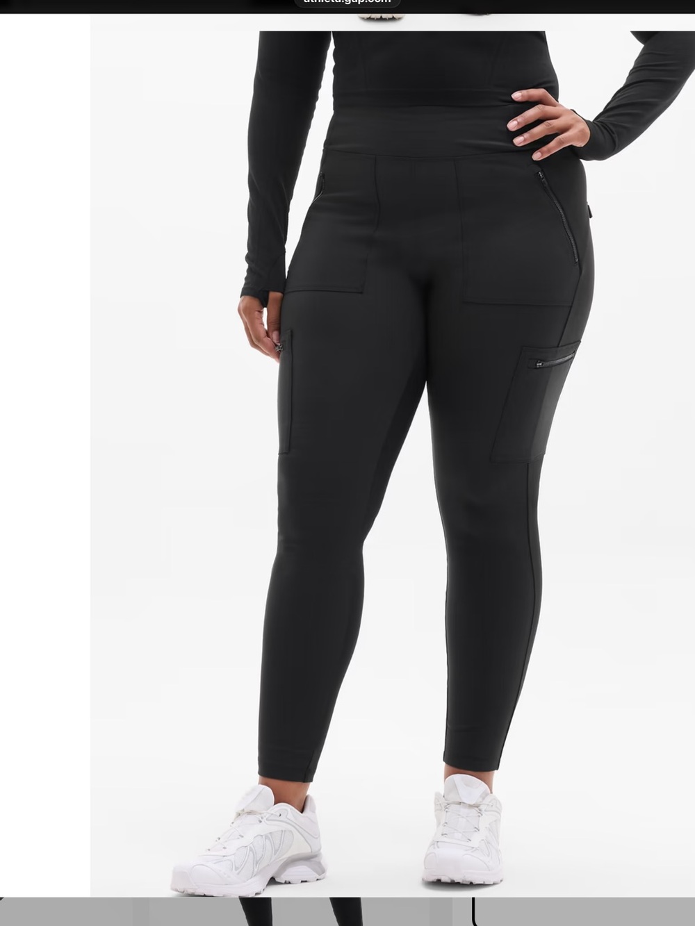 Athleta Black Zippered Pants